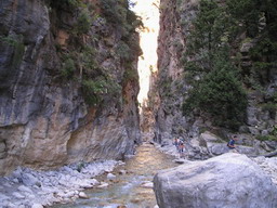 Near end of the Samaria Gorge
